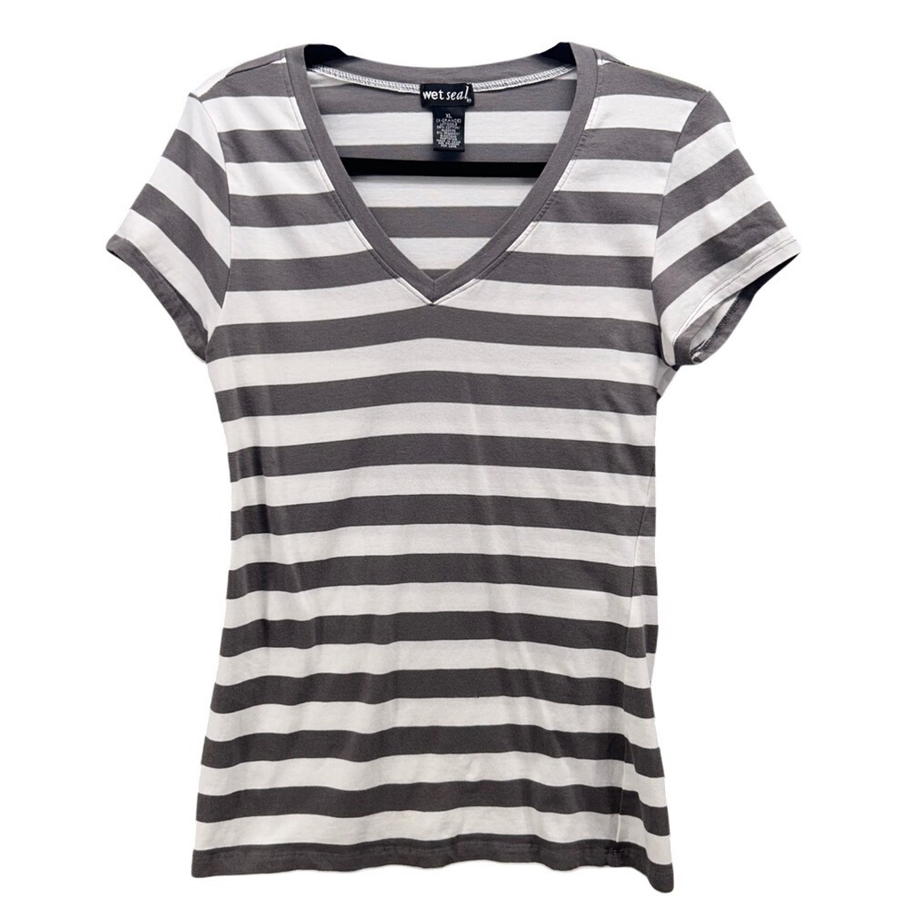 Y2K Vintage Top Gray White XL‎